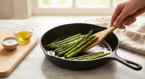 Frühlings-Bowl mit Spargel, Erbsen und Minz-Dressing - Schritt 2