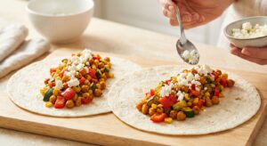 Schnelle Gemüse-Quesadillas mit Guacamole - Schritt 3