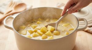 Cremige Kartoffelsuppe mit Röstzwiebeln - Schritt 3