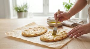 Bärlauch-Fladen mit Feta und Frühlingszwiebeln - Schritt 4