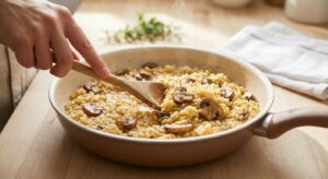 Cremiges Pilz-Risotto mit Parmesan und Feta - Schritt 5