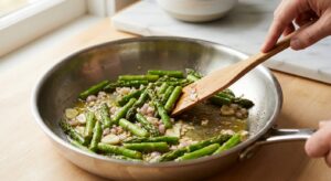 Spargel-Pasta mit Zitronen-Sahne-Sauce - Schritt 5