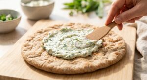 Bärlauch-Fladen mit Feta und Frühlingszwiebeln - Schritt 5