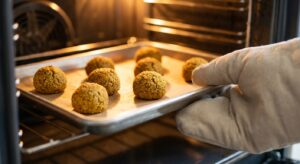 Knusprige Falafel aus dem Ofen mit Joghurt-Dip - Schritt 5