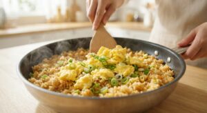 Veggie Fried Rice mit Ei und Gemüse - Schritt 6