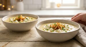 Cremige Kartoffelsuppe mit Röstzwiebeln - Schritt 6