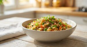 Veggie Fried Rice mit Ei und Gemüse - Schritt 7