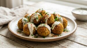 Knusprige Falafel aus dem Ofen mit Joghurt-Dip - Schritt 8