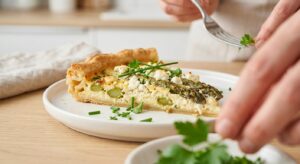 Grüner Spargel Quiche mit Ziegenkäse - Schritt 9
