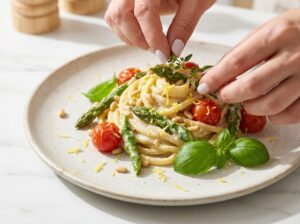 Spargel-Pasta mit Zitronen-Sahne-Sauce - Schritt 9