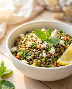Linsen-Feta-Salat mit Kräutern