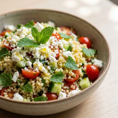 Bulgur-Salat mit Minze und Tomaten