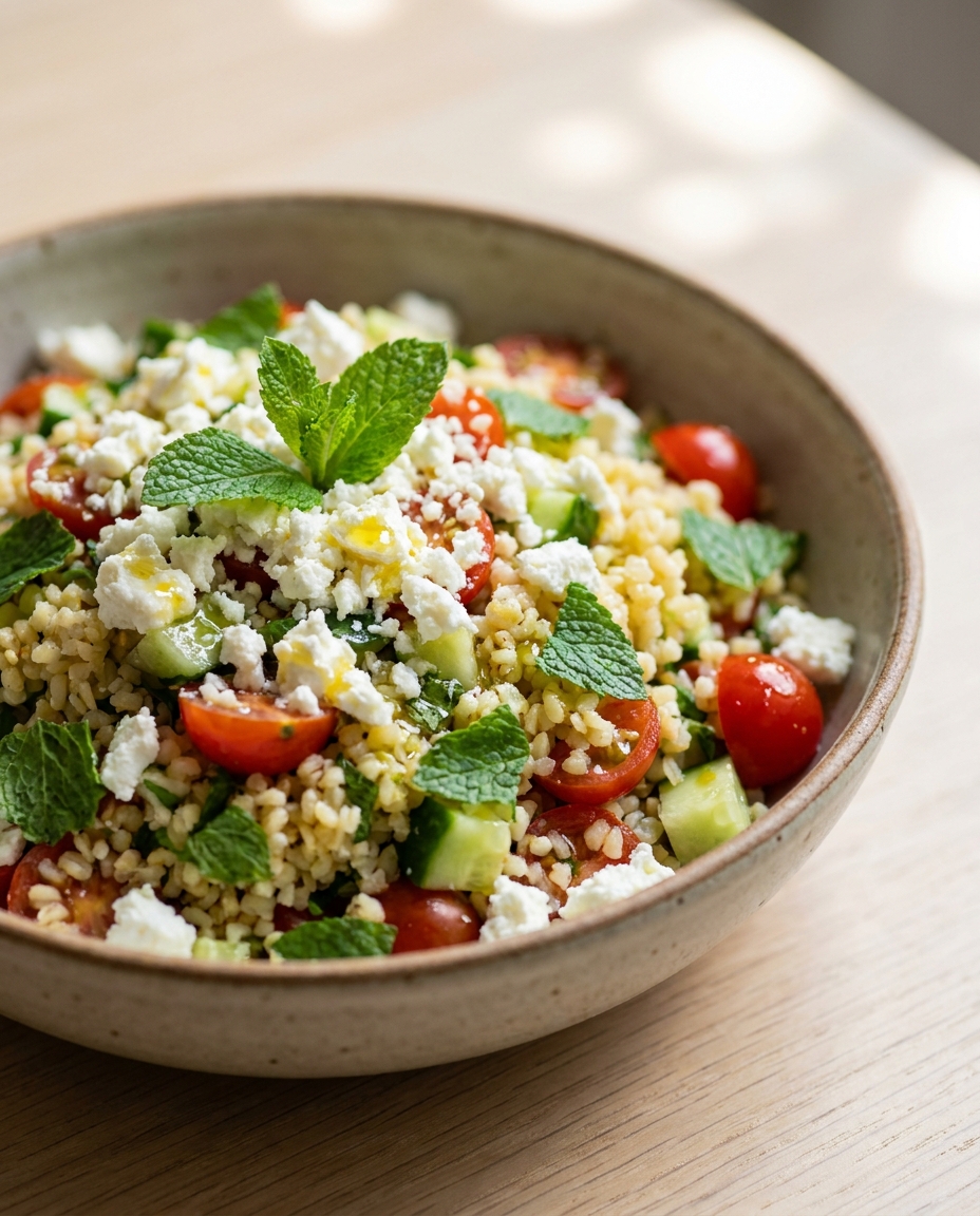 Bulgur-Salat mit Minze und Tomaten