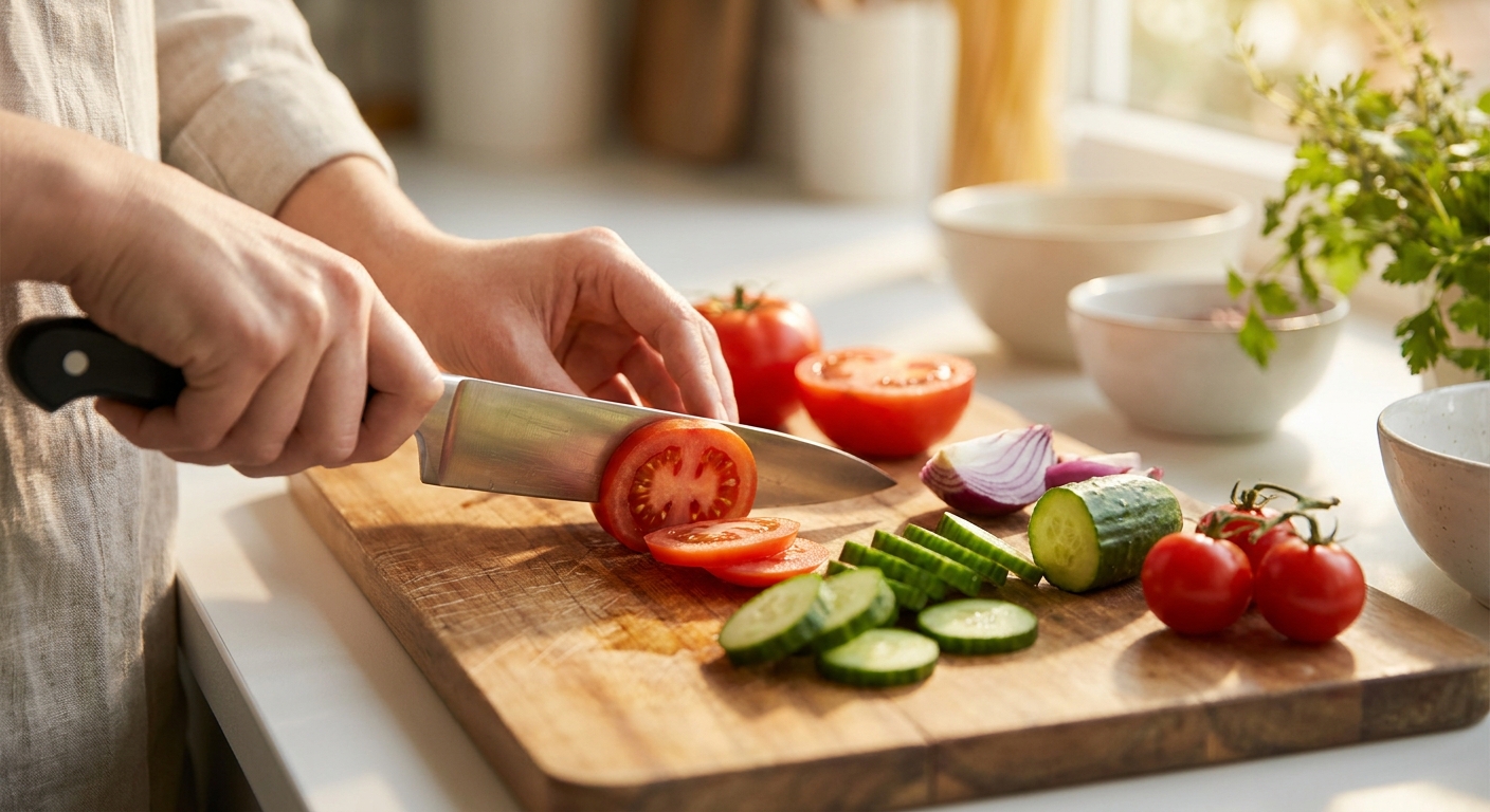 Toskanischer Tomaten-Brot-Salat Panzanella Zubereitung
