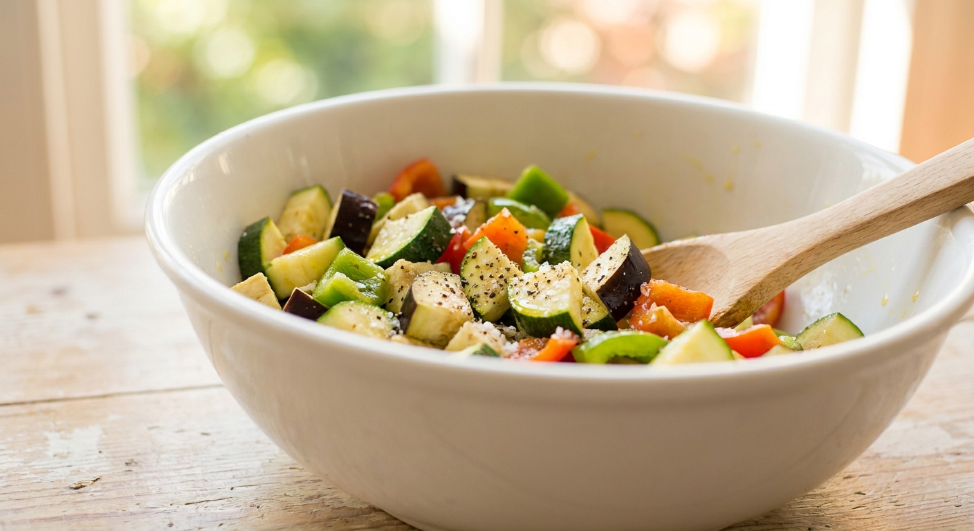 Hirse-Salat mit gegrilltem Gemüse und Feta Zubereitung