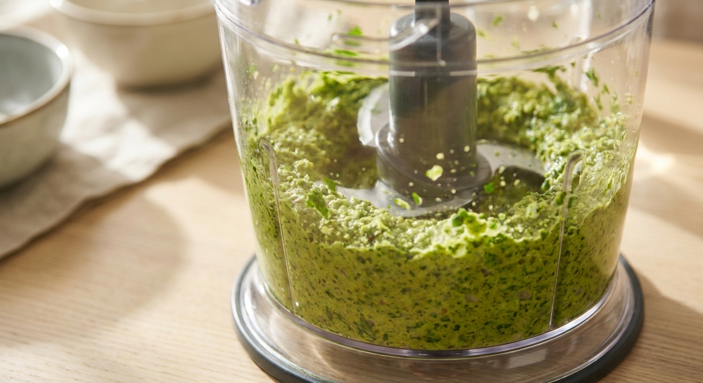 Grüne Falafel-Bowl mit selbstgemachtem Hummus Zubereitung