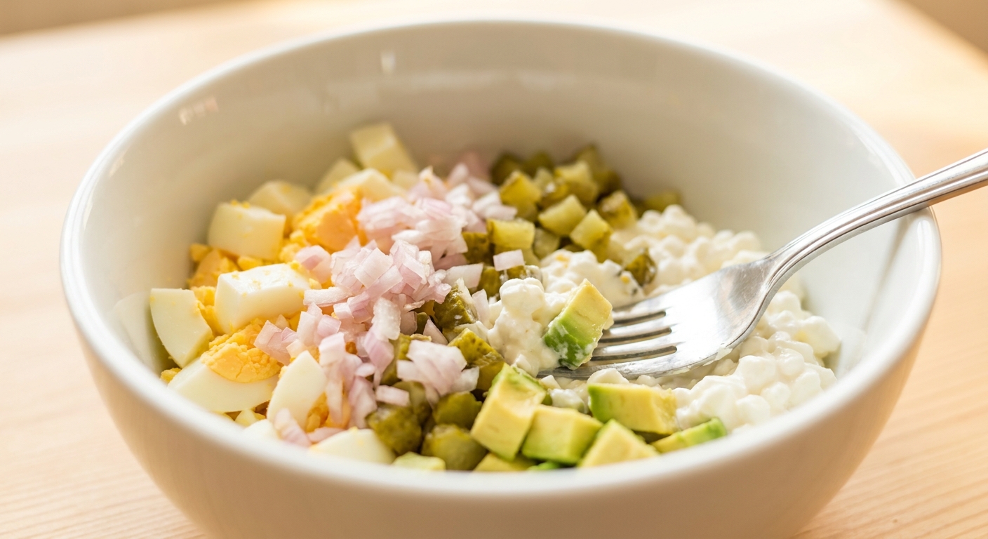 High Protein Eiersalat Zubereitung