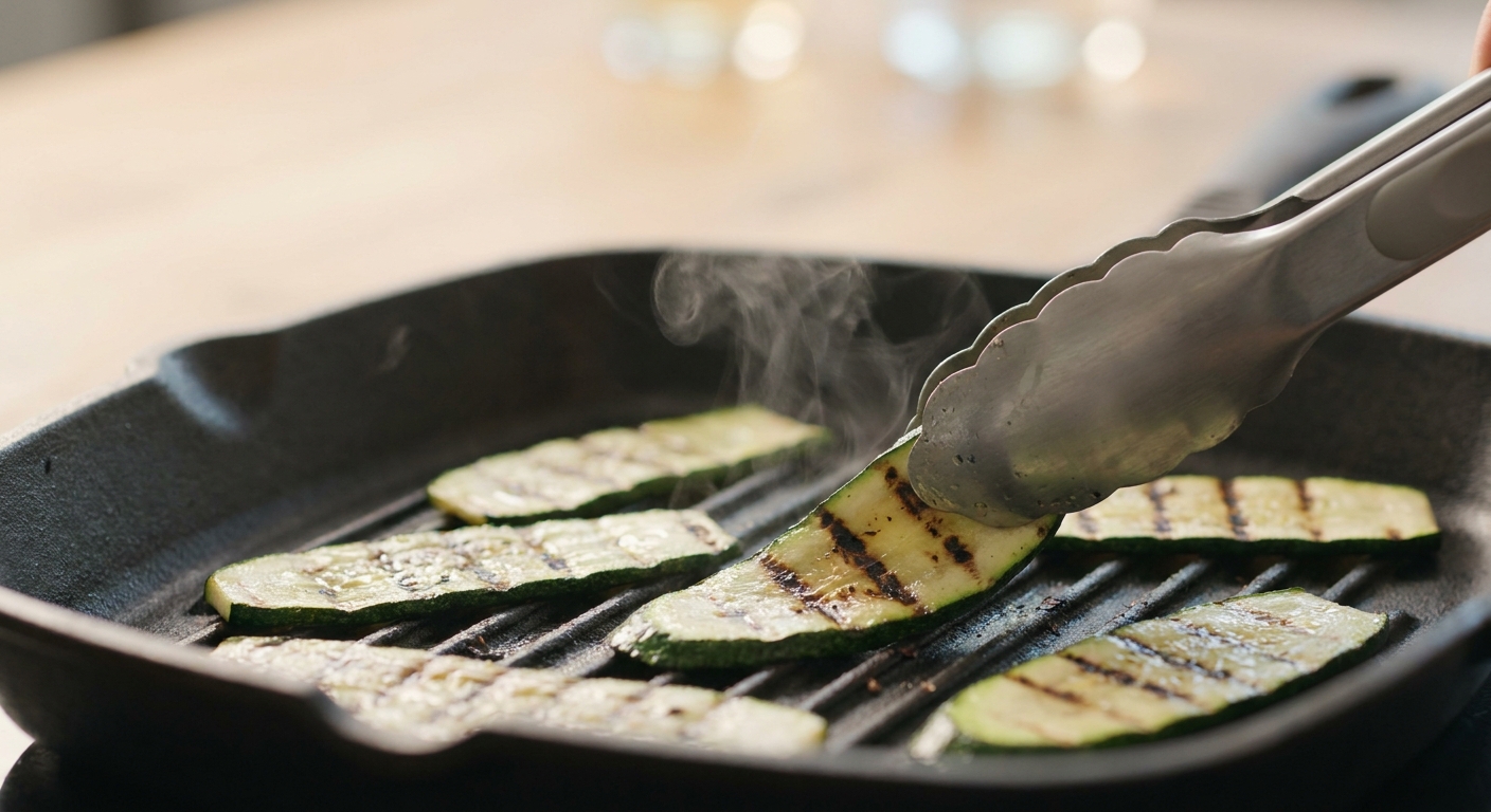 Gegrillte Zucchini-Wraps mit Zitronen-Kräuterquark Zubereitung