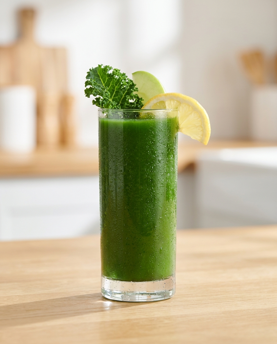 Grüner Power-Saft mit Grünkohl
