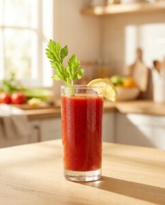 Herzhafter Tomaten-Sellerie-Saft