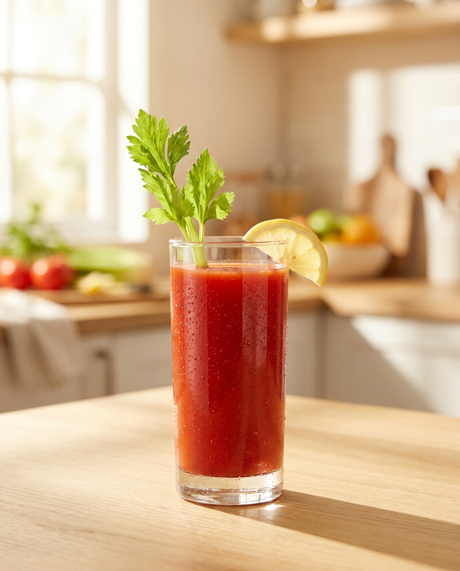 Herzhafter Tomaten-Sellerie-Saft