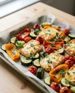Ofengemüse mit Halloumi vom Blech