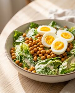 Caesar-Bowl mit gerösteten Kichererbsen