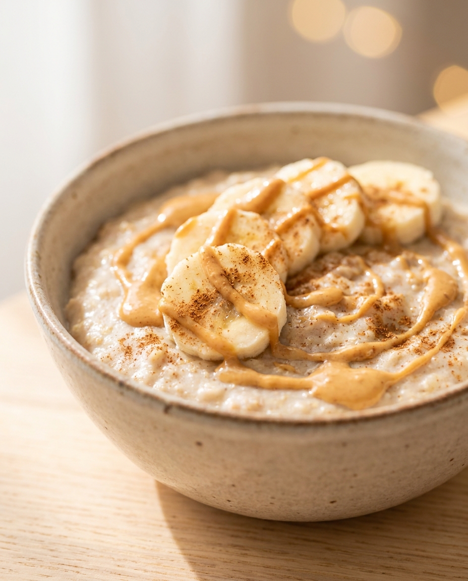 Protein-Porridge mit Erdnussmus