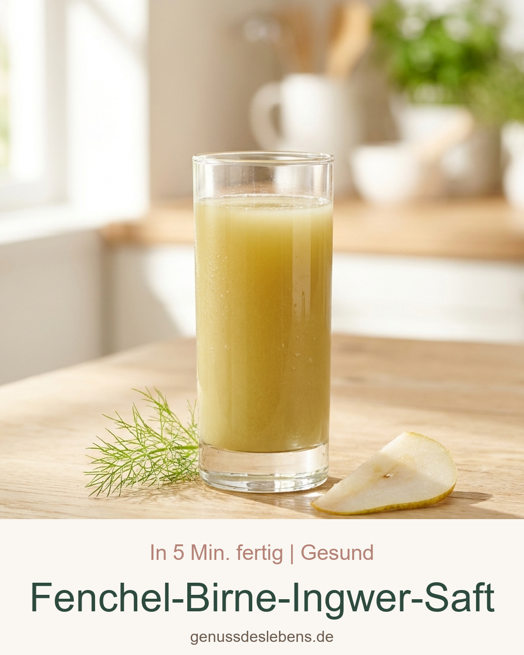 Fenchel-Birne-Ingwer-Saft – Pin für Pinterest