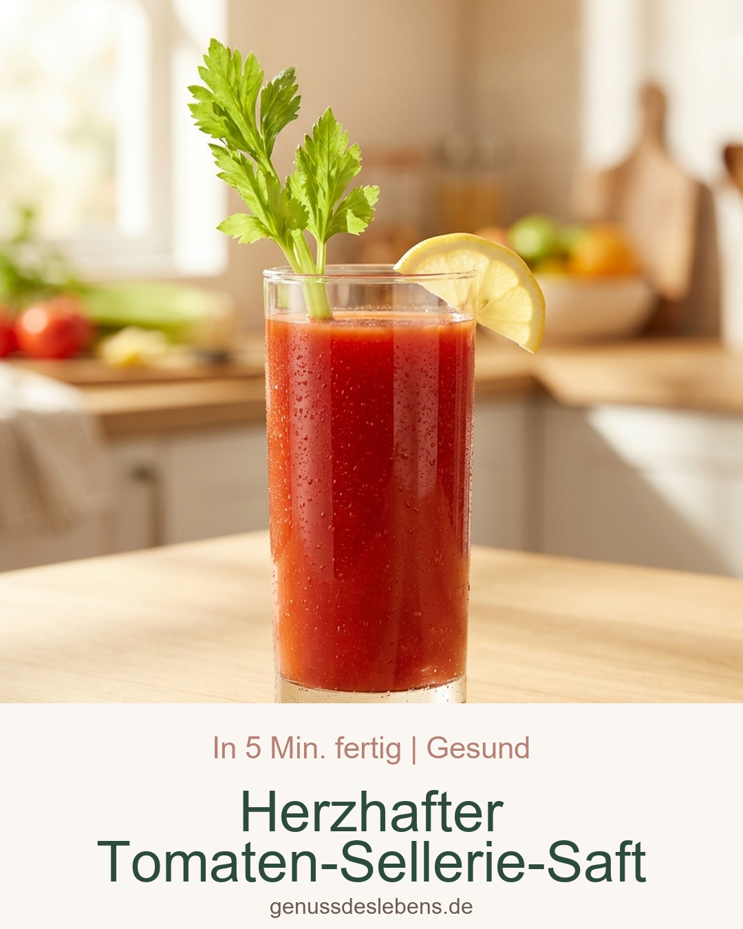 Herzhafter Tomaten-Sellerie-Saft – Pin für Pinterest