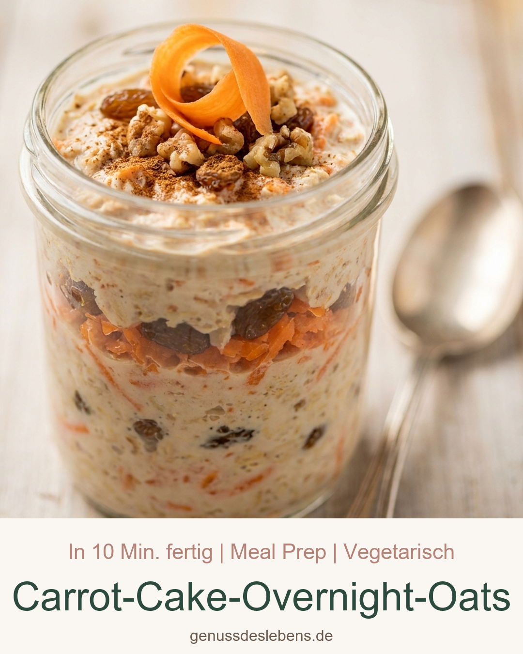 Carrot-Cake-Overnight-Oats - Pin für Pinterest