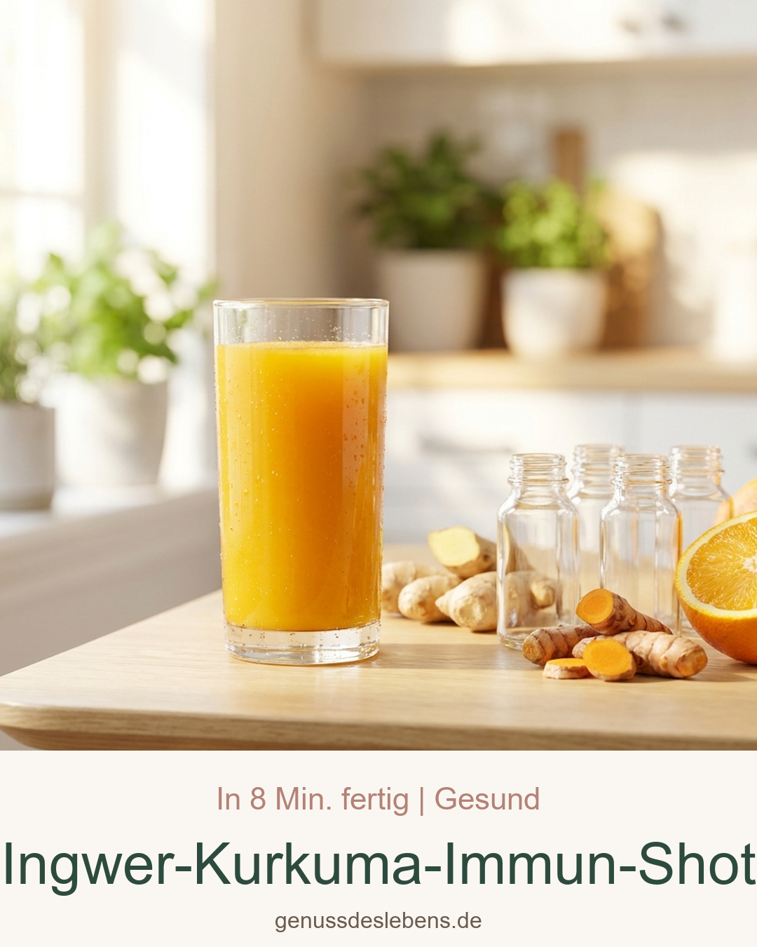 Ingwer-Kurkuma-Immun-Shot – Pin für Pinterest