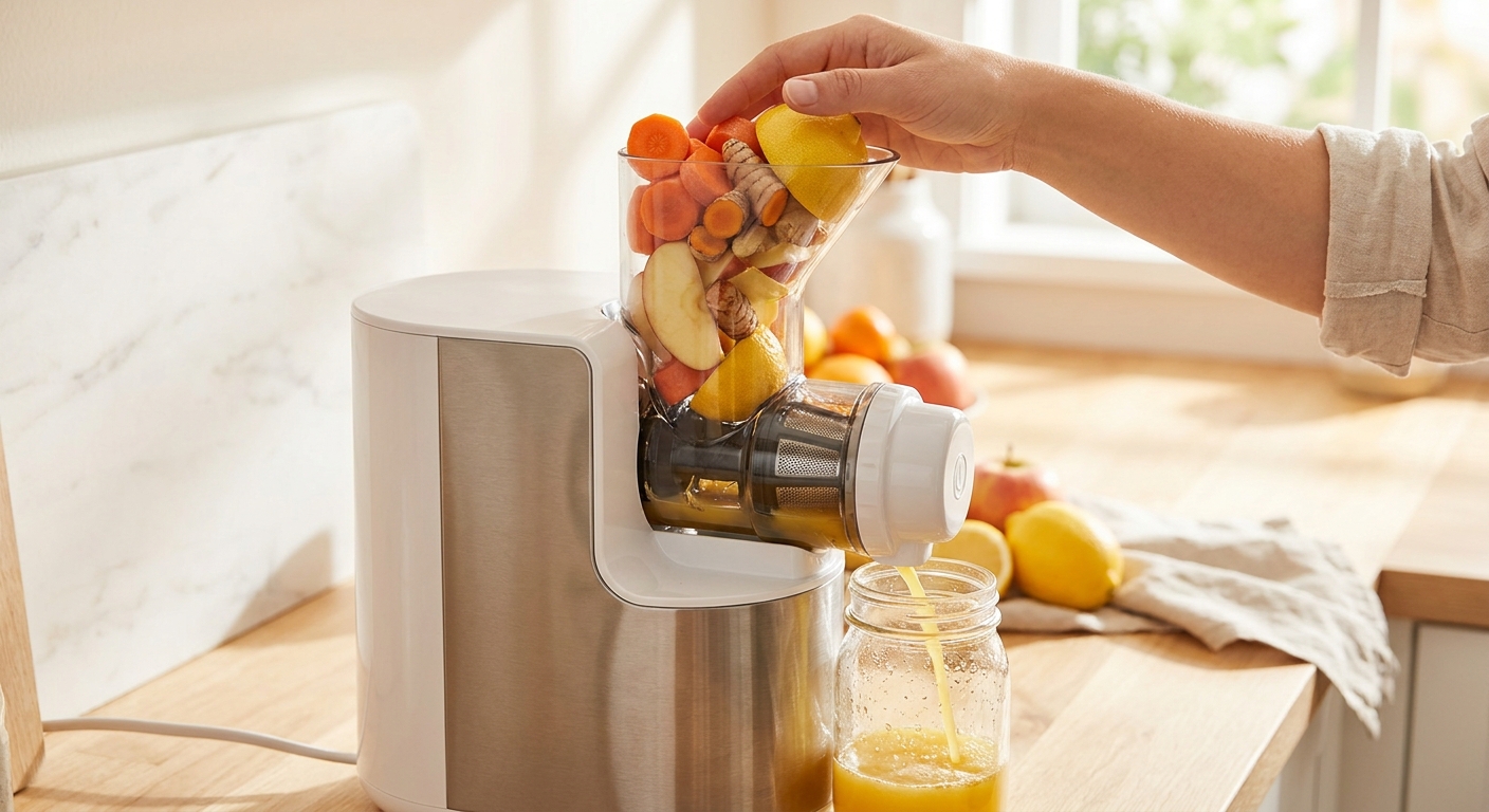 Karotte-Apfel-Kurkuma-Saft entsaften 1