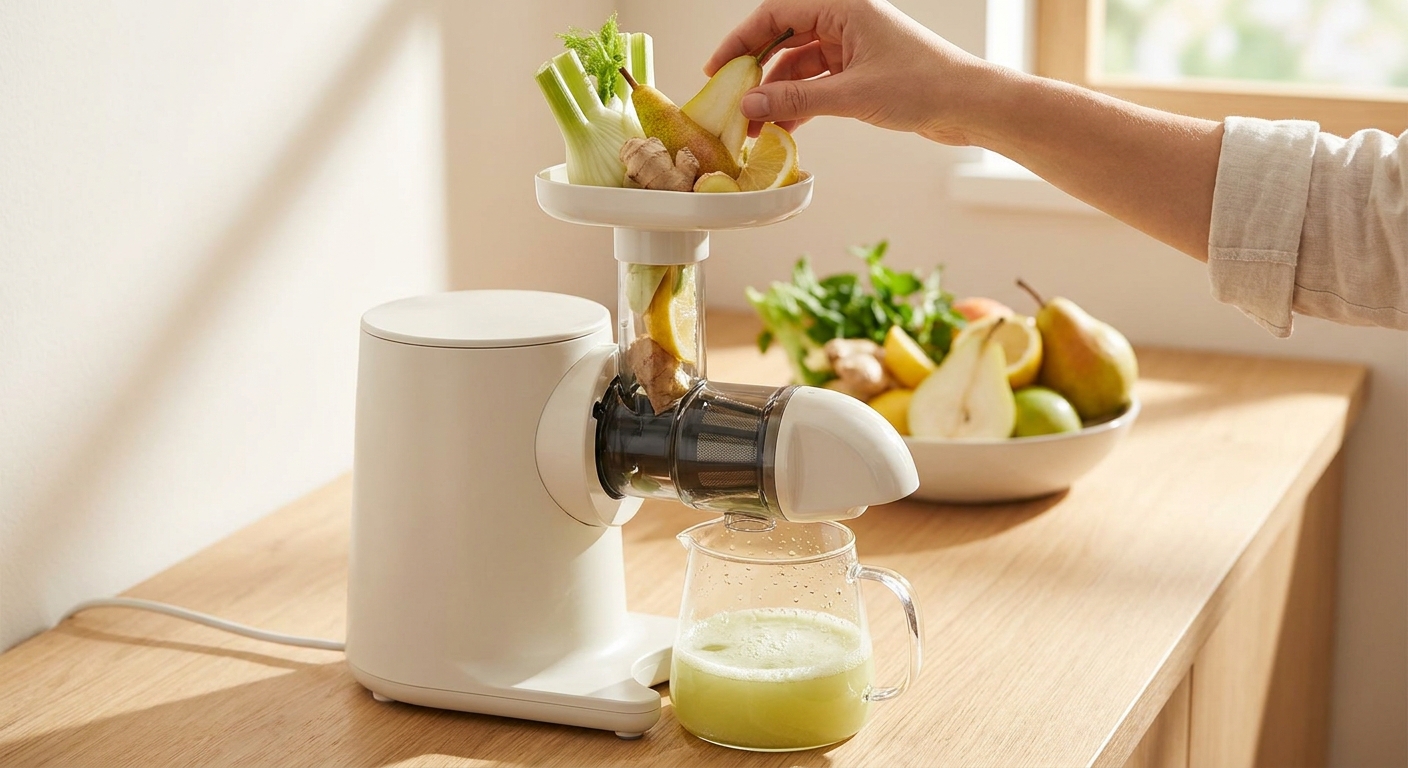 Fenchel-Birne-Ingwer-Saft entsaften 1