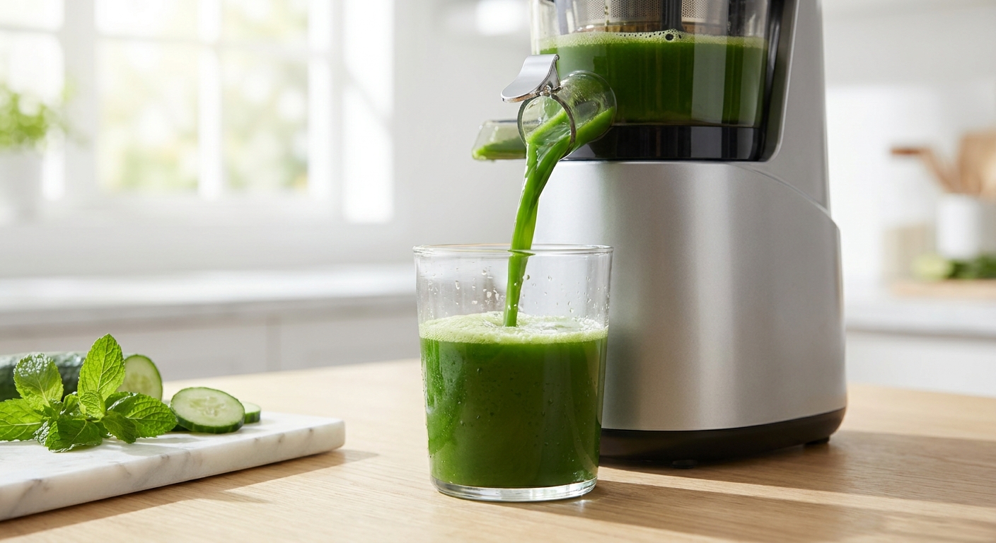 Grüner Power-Saft mit Grünkohl entsaften 2