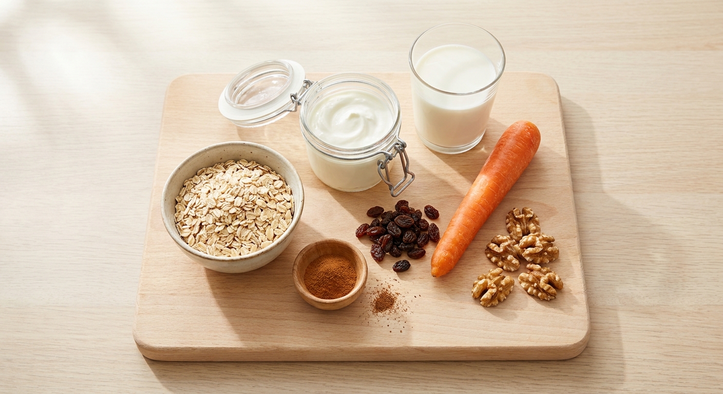 Zutaten für Carrot-Cake-Overnight-Oats
