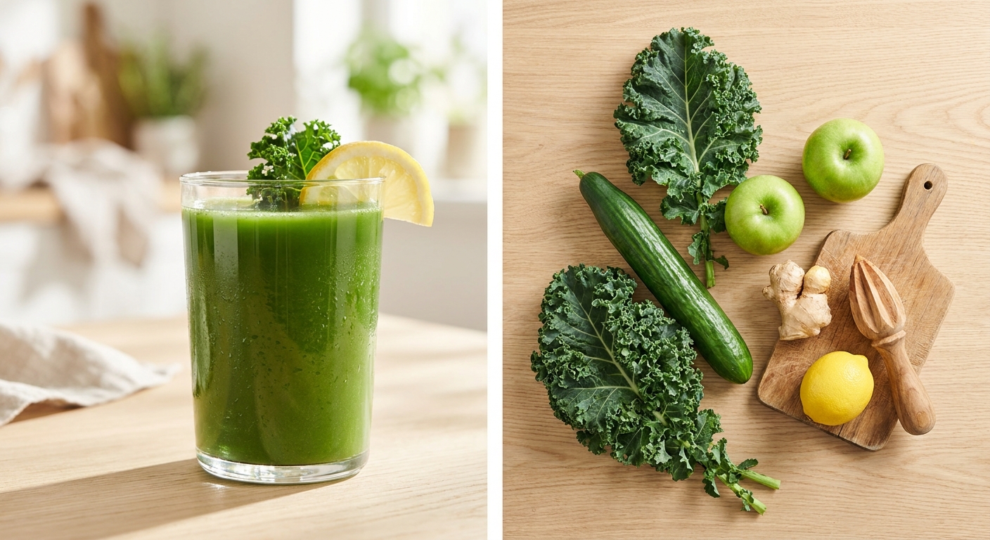 Zutaten für Grüner Power-Saft mit Grünkohl