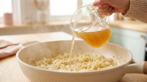 Gemüsebrühe angießen – Proteinreiche Gnocchi-Pfanne