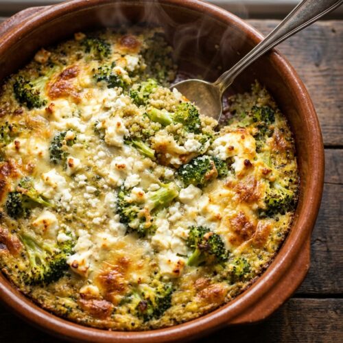 Brokkoli-Quinoa-Auflauf mit Feta