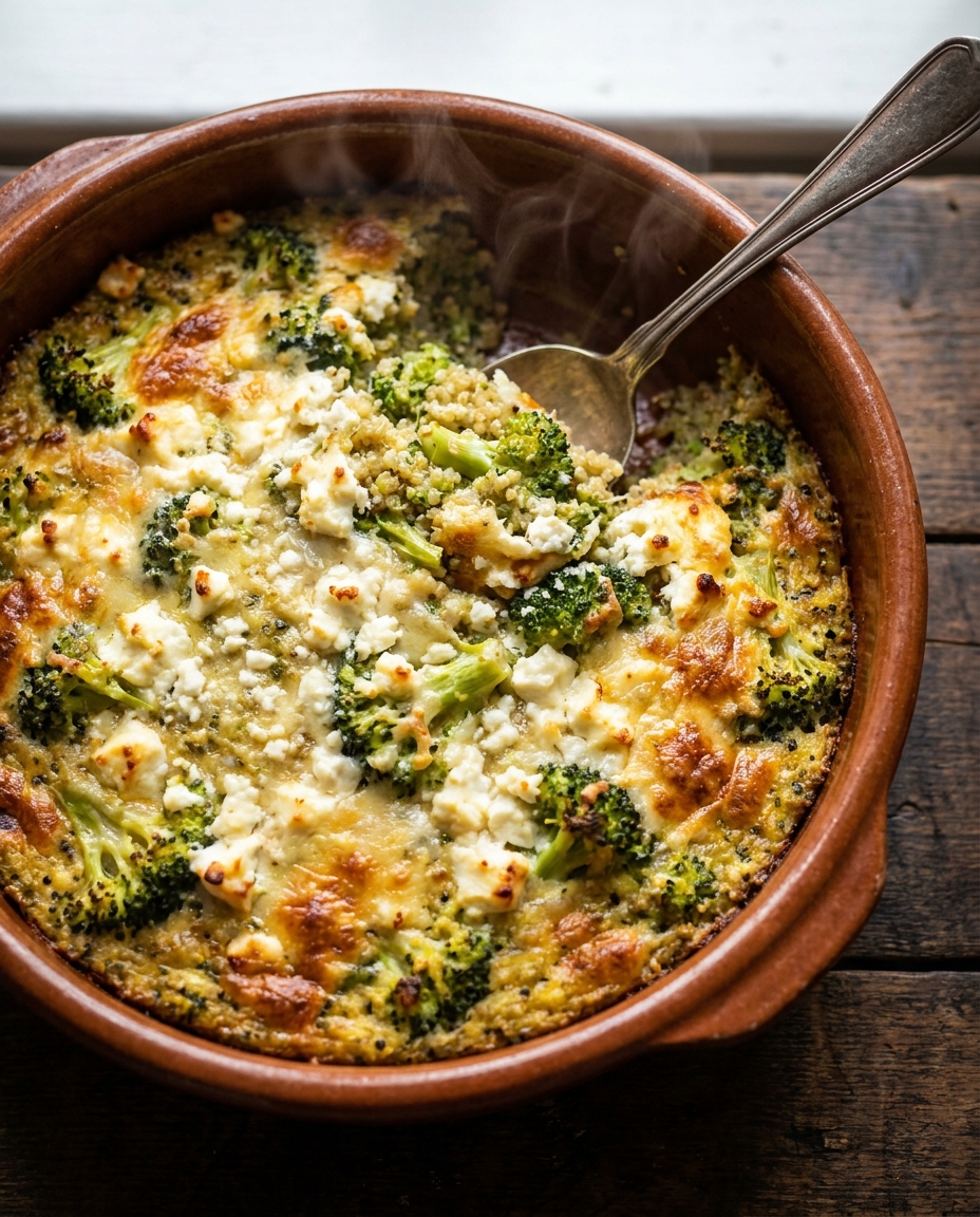 Brokkoli-Quinoa-Auflauf mit Feta