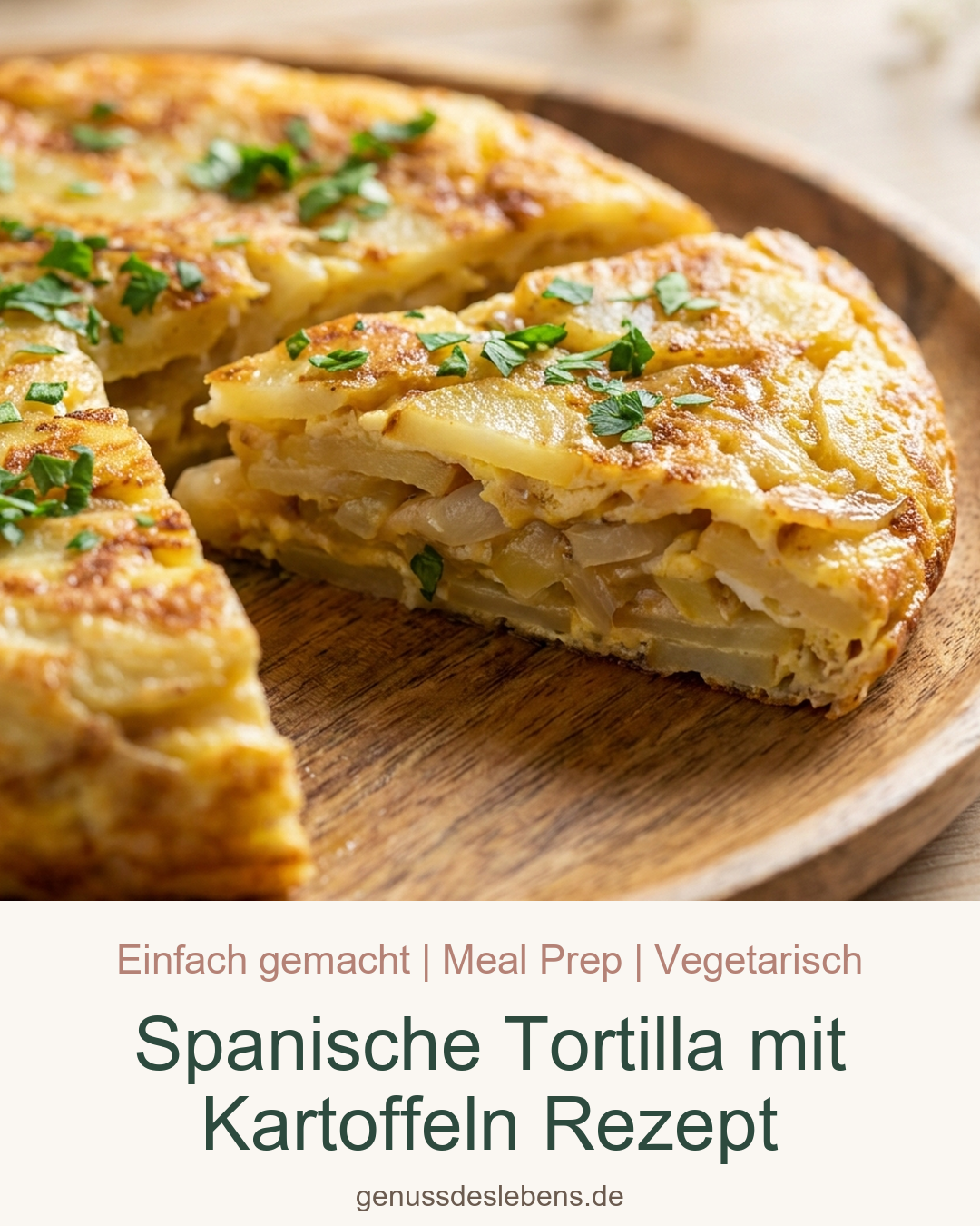 Spanische Tortilla mit Kartoffeln Rezept - Pin für Pinterest