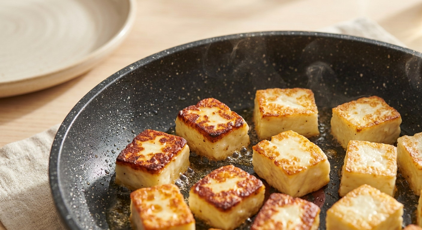 Bulgur-Pfanne mit Halloumi und Paprika Zubereitung