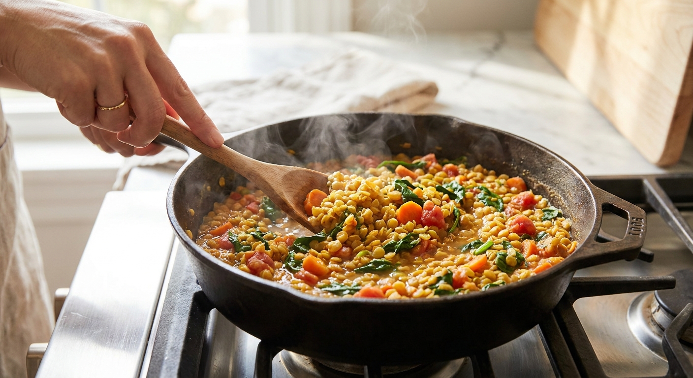 Vegetarischer Shepherds Pie mit Linsen Zubereitung
