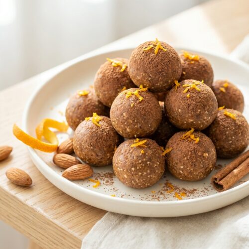 Lebkuchen Energy Balls mit Mandeln und Orange