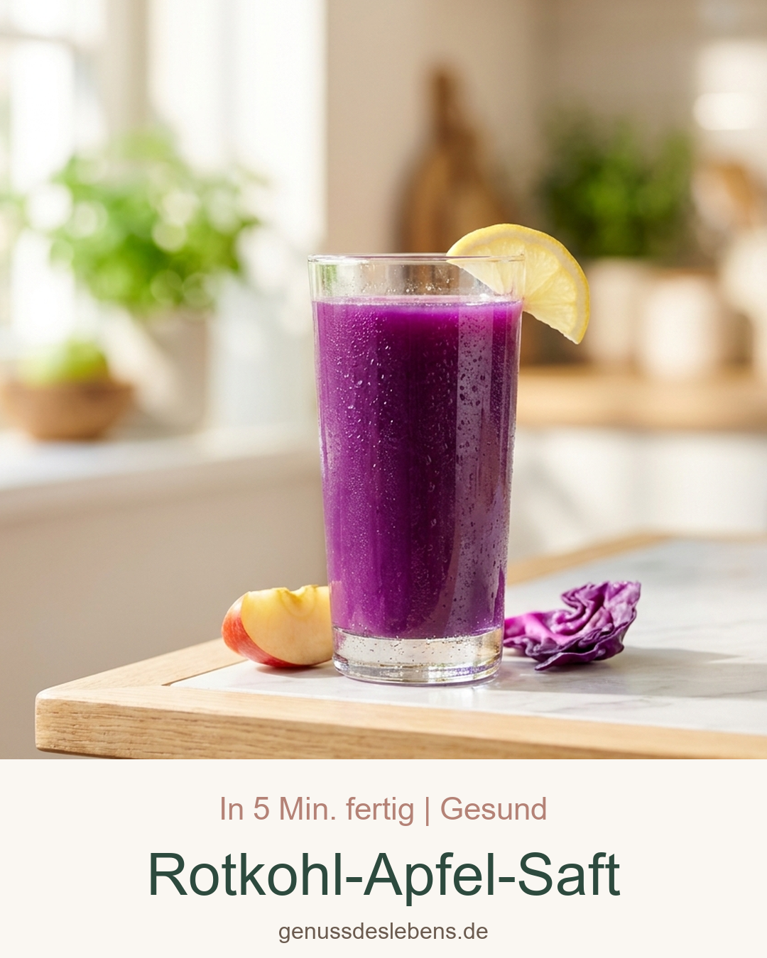 Rotkohl-Apfel-Saft – Pin für Pinterest