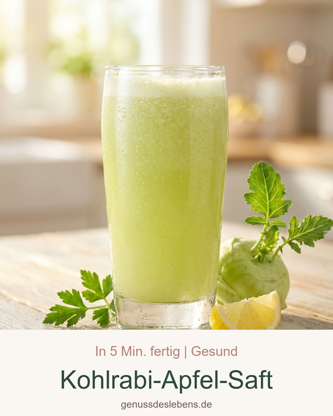 Kohlrabi-Apfel-Saft – Pin für Pinterest