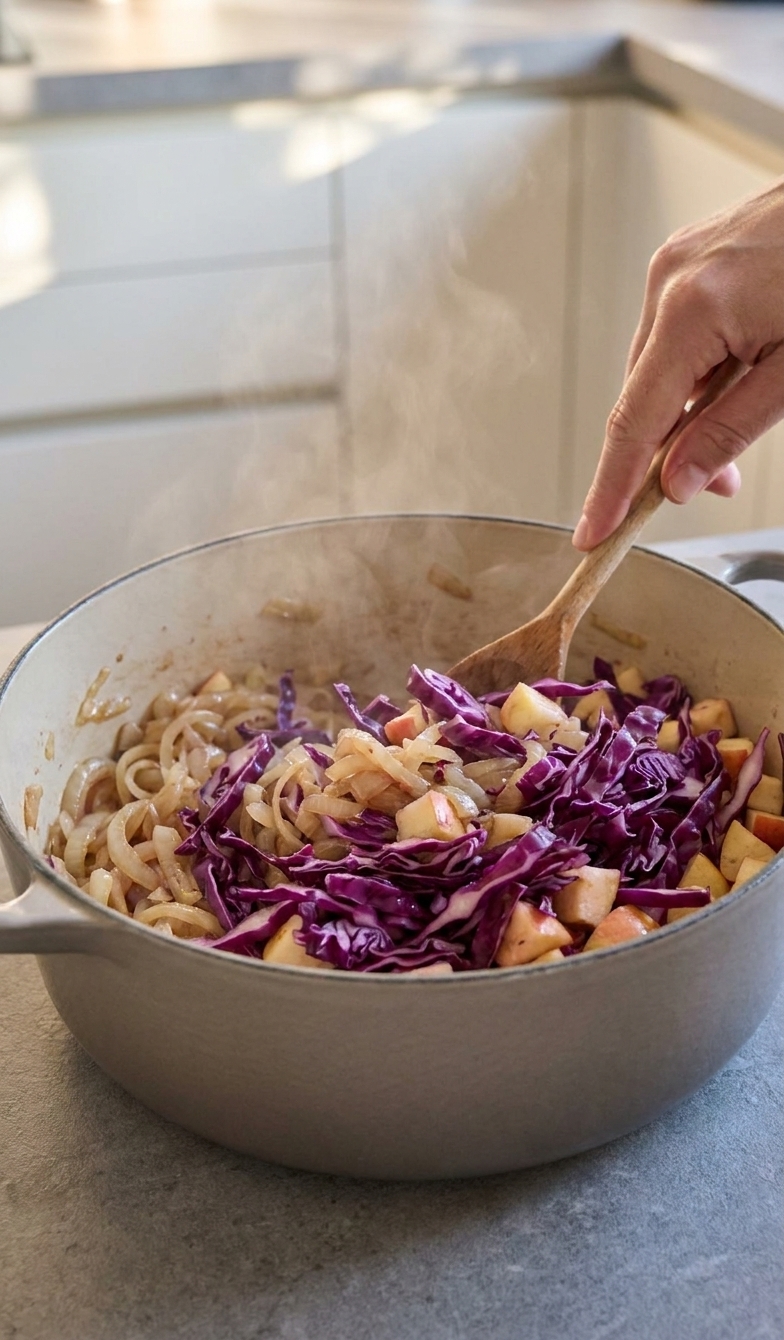Apfelrotkohl Zubereitung