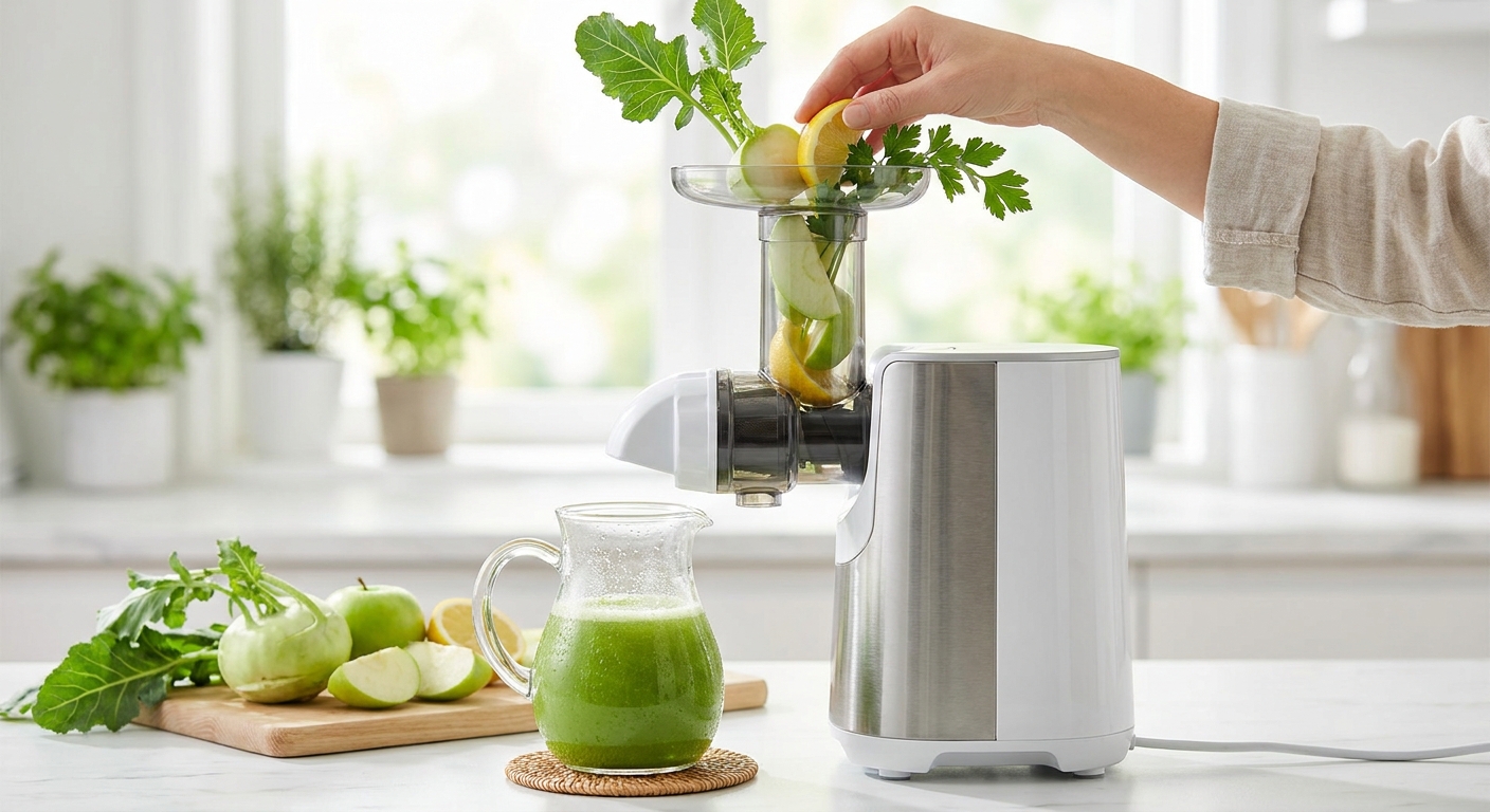 Kohlrabi-Apfel-Saft entsaften 1