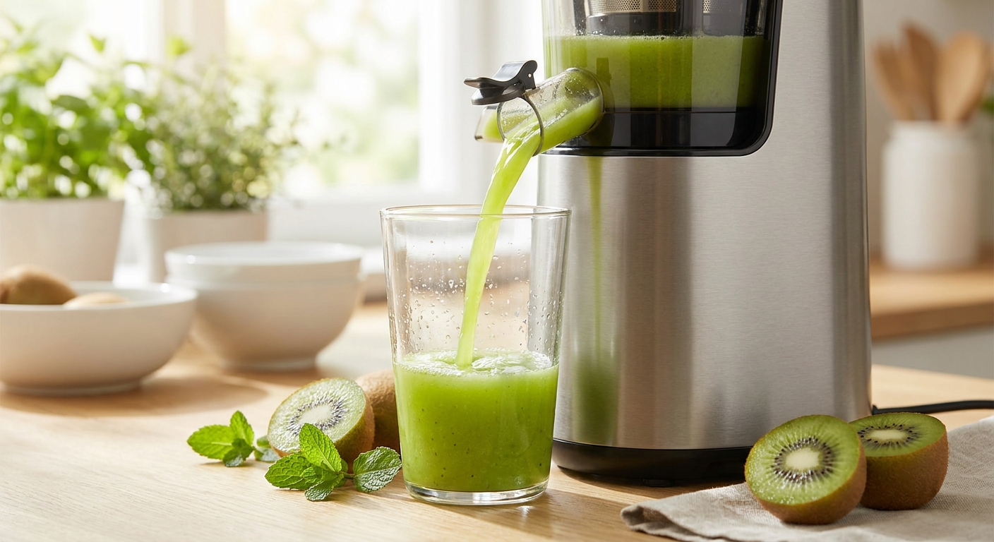 Kiwi-Birne-Saft entsaften 2