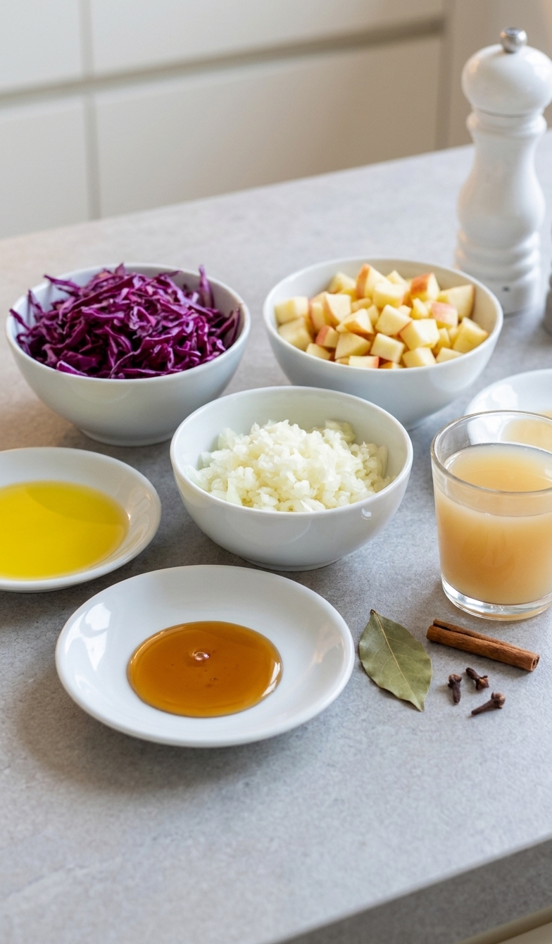 Zutaten für Apfelrotkohl